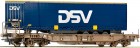 66969 Roco 4 axle Flat car loaded with trailer DSV